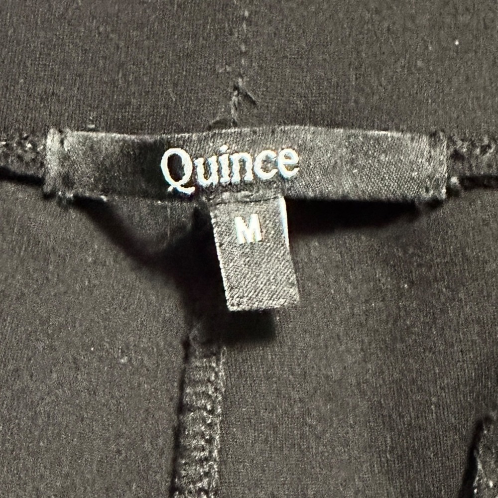 Quince Ultra-Stretch Ponte Straight Leg Pant Black Petite Medium Career Office - Picture 4 of 9